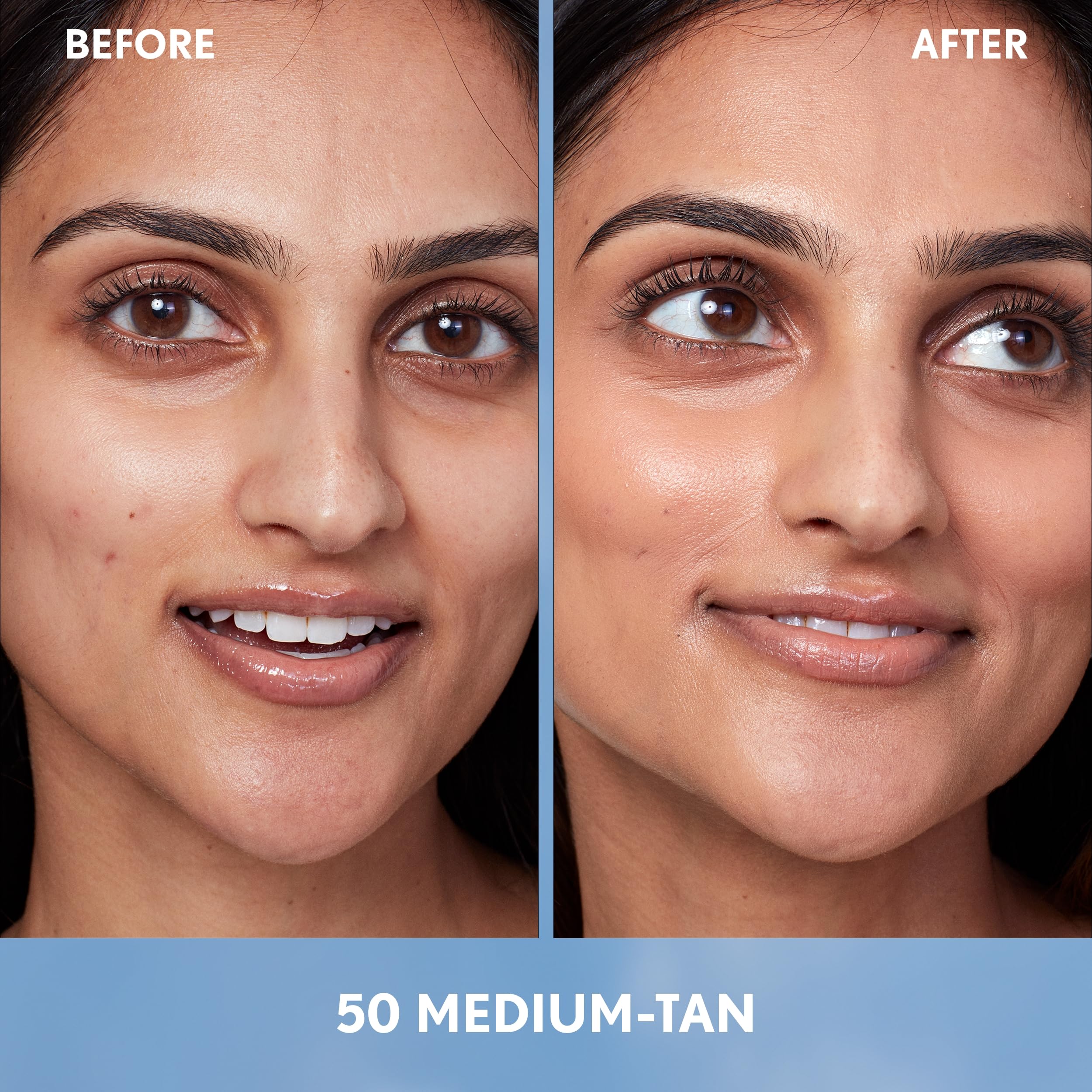 Covergirl Simply Ageless Skin Perfector Essence Foundation, 50 Medium-Tan, Tinted Skin Perfector, Skincare Makeup Hybrid, Sheer Tint, Radiant Finish, Skin-Like Finish, Vegan Formula, 1.0oz